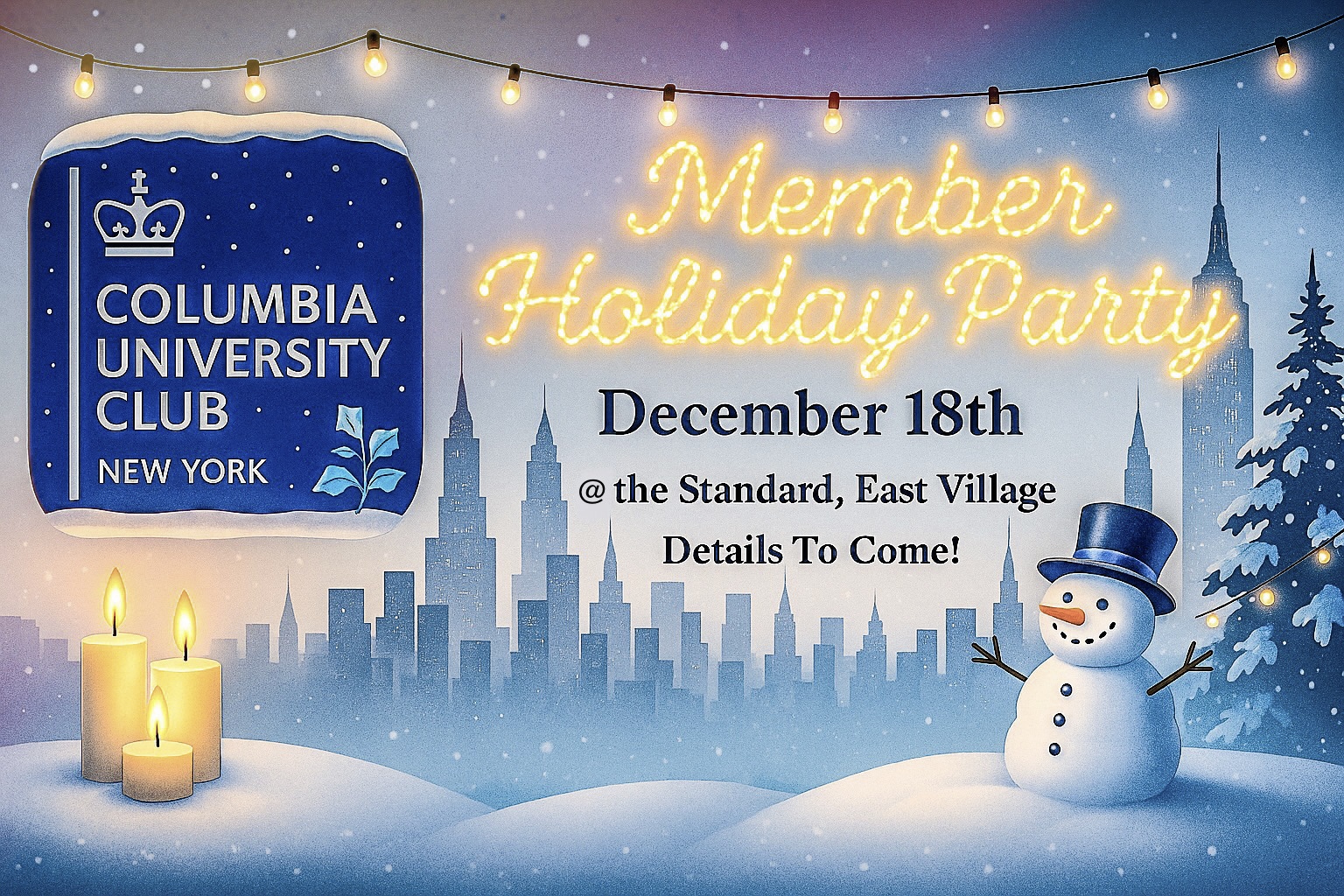 @ the Standard, East Village Rooftop - December 18th - Details forthcoming!